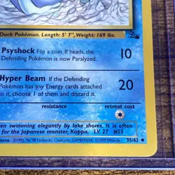 Golduck - 35/62 1st Edition Fossil Regular Pokemon TCG - Image 4