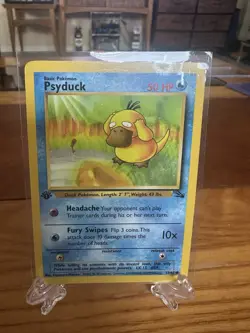 Pokemon Fossil Psyduck 53/62 1st Edition LP - Image 1