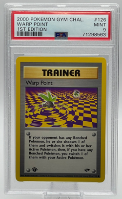 2000 POKEMON GYM CHALLENGE #126 WARP POINT 1ST EDITION PSA 9 MINT - Image 1