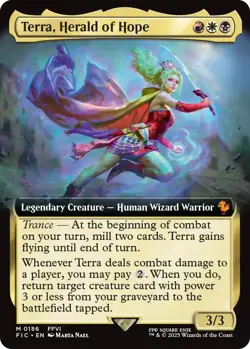 MTG Terra, Herald of Hope (Extended Art) - 186 / English / Near Mint - Image 1