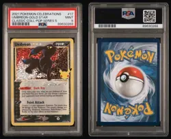 PSA 9 2021 POKEMON CELEBRATIONS UMBREON-GOLD STAR #17 CLASSIC COLLECTION - Image 3