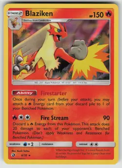 Blaziken 6/70 Holo Rare Dragon Majesty Pokemon Holo Near Mint - Image 1