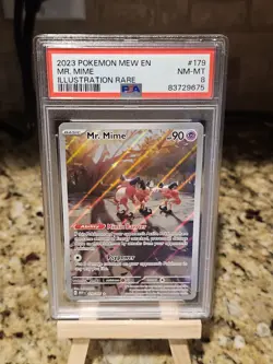 Pokemon 151 Mr. Mime 179/165 Holo Illustration Rare PSA 8 EN - Image 1