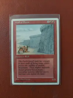 Wall of Stone- Revised Edition Core Set - Magic the Gathering MTG Nice! LP - Image 1