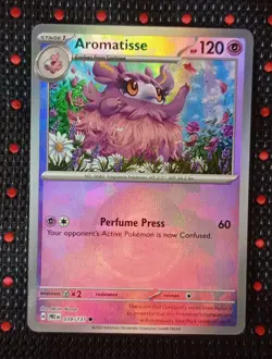 Pokemon Prismatic Evolutions Aromatisse 039/131 Master Ball Pattern NM (1F) - Image 1