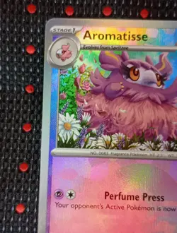 Pokemon Prismatic Evolutions Aromatisse 039/131 Master Ball Pattern NM (1F) - Image 5