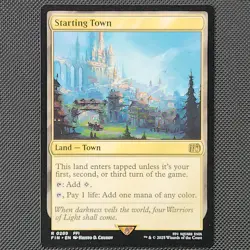 Starting Town R 0289 Final Fantasy FIN MTG Rare Land Unplayed Regular M/NM - Image 1