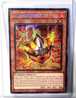 Yugioh Salamangreat of Fire MP25-EN144 Prismatic Secret Rare 1st Ed Near Mint - Image 1