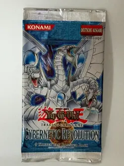 Yu-Gi-Oh! Cybernetic Revolution Booster Pack Wrapper Deutsch GEOFFNET! LEER! - Image 1