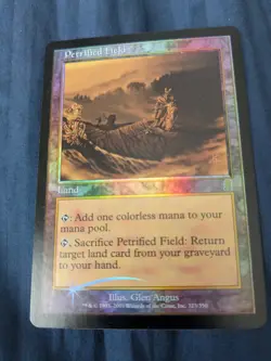 Rare - Petrified Field FOIL Odyssey LP MTG Magic the Gathering - Image 1