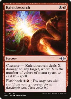 FOIL Kaleidoscorch Modern Horizons 2 Magic MTG Sorcery CARD 1x (133/303) - Image 1