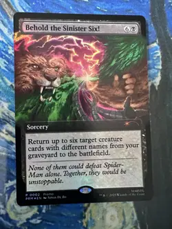 PAX West 2025 MTG Magic The Gathering Spider-Man promo Sinister Six card - Image 1