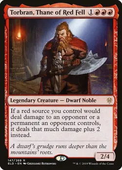 Torbran, Thane of Red Fell 1x FOIL ELD MTG Throne of Eldraine Rare MINT red - Image 1