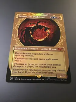 MTG x Lord Of The Rings #0329 Sauron, the Dark Lord Borderless Foil - Image 1