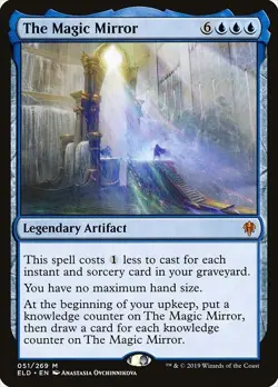 The Magic Mirror 1x FOIL ELD MTG Throne of Eldraine Mythic MINT blue - Image 1