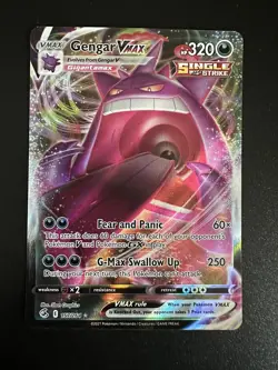 Pokemon TCG Fusion Strike Gengar VMAX Full Art Rare Card 157/264 - Image 2