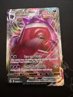 Pokemon TCG Fusion Strike Gengar VMAX Card 157/264 NM - Image 1