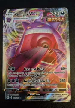Pokemon Gengar VMAX TCG Card Fusion Strike 157/264 LP - Image 1