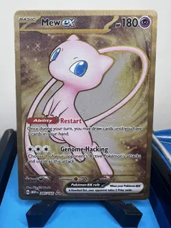 Mew ex Gold Metal NM 205/165 Scarlet & Violet 151 Pokemon Card - Image 1
