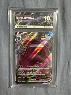 Pokemon Gengar VMAX TCG Fusion Strike Card 157/264 Ace 10 - Image 1