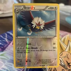 Pokemon Braviary 112/124 Rare Reverse Holo Card BW Dragons Exalted - Image 1