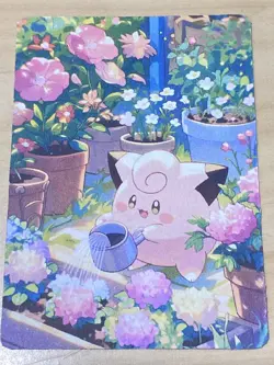 Anime ART STYLE clefairy Fan Full Art Pokemon Custom Card/perfect bookmark - Image 3
