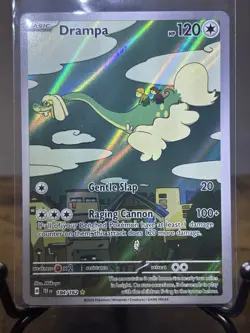 Pokemon TCG Drampa Full Art Holo Card 184/162 Temporal Forces Illustration Rare - Image 1