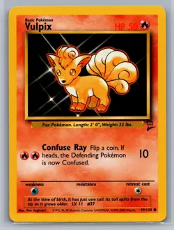 Vulpix Base Set 2 #099/130 Common Pokemon Card - Image 1