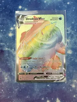 Drednaw VMax Pokemon Holo Rainbow Full Art Trading Card Near Mint 075/073 - Image 1