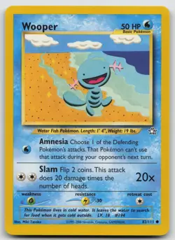 Pokemon Card Wooper Common Neo Genesis 082/111 - Image 1