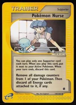 E-Reader Pokemon Nurse 145/165 Expedition Masakazu Fukuda Pokemon TCG Card - Image 1