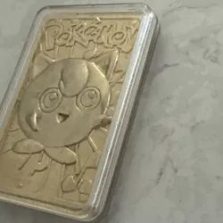 Vintage 1999 Burger King Pokemon 23k Gold Plated JIGGLYPUFF Trading Card - Image 2