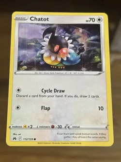 Chatot - 112/159 - Common - Lightly Played Pokemon Card - Image 1