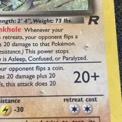 Dark Dugtrio 6/82 Team Rocket Unlimited Holo WOTC Pokemon Card - Damaged - Image 3