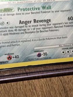Bastiodon Holo 21/123 Mysterious Treasures Pokemon Card - Image 3