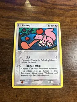 Pokemon TCG EX Fire Red Leaf Green Lickitung Card #37/112 Reverse Holo NM/LP - Image 1