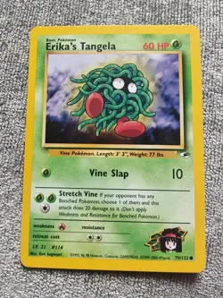 Pokemon Gym Heroes Common Card Erika's Tangela 79/132 WOTC Vintage 2000 LP TCG - Image 1
