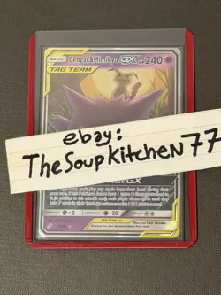 Gengar & Mimikyu GX 53 181 Holo Team Up Tag Pokemon Card - Image 3