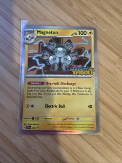 Pokemon TCG Magneton SVP 153 Surging Sparks Pre-Release Stamped Card NM - Image 1