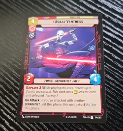 Asajj Ventress Unit Star Wars Unlimited Card 134/257 Regular Fantasy Flight - Image 1