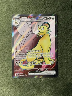 Destined Rivals Team Rocket Full Art 3-Card Lot Persian ex, Moltres ex, Giovanni - Image 2