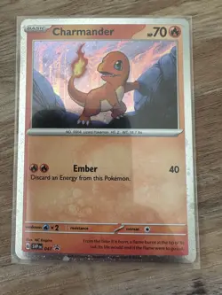 Charmander 047 SWIRL Scarlet & Violet 151 Black Star Promo Pokemon TCG MINT - Image 1