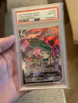 PSA 10 Graded Silver Tempest TG20/TG30 Rayquaza VMAX Alt Art Pokemon Card - Image 1