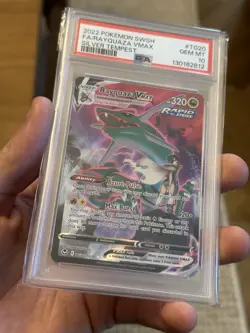 PSA 10 Graded Silver Tempest TG20/TG30 Rayquaza VMAX Alt Art Pokemon Card - Image 2