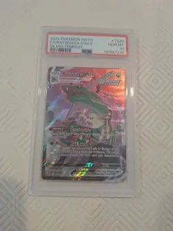 Pokemon TCG Silver Tempest PSA 10 Rayquaza VMAX TG20/TG30 Holo Full Alt Art - Image 1