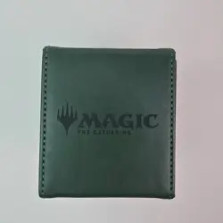 Mtg Ultra Pro Deck Box Mana 7 Leather Alcove Flip Magnetic Green Aw50817 - Image 2