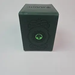 Mtg Ultra Pro Deck Box Mana 7 Leather Alcove Flip Magnetic Green Aw50817 - Image 4