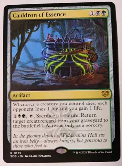 Cauldron of Essence MTG, Secrets of Strixhaven, Rare, Regular, NM - Image 1
