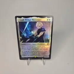 MTG Magic the Gathering Cloud, Midgar Mercenary Foil (10/772) Final Fantasy LP - Image 1