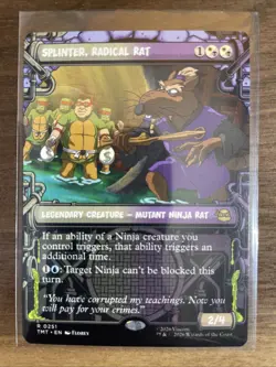 Splinter, Radical Rat (Showcase) Rare MTG Ninja Turtles Regular - Image 1